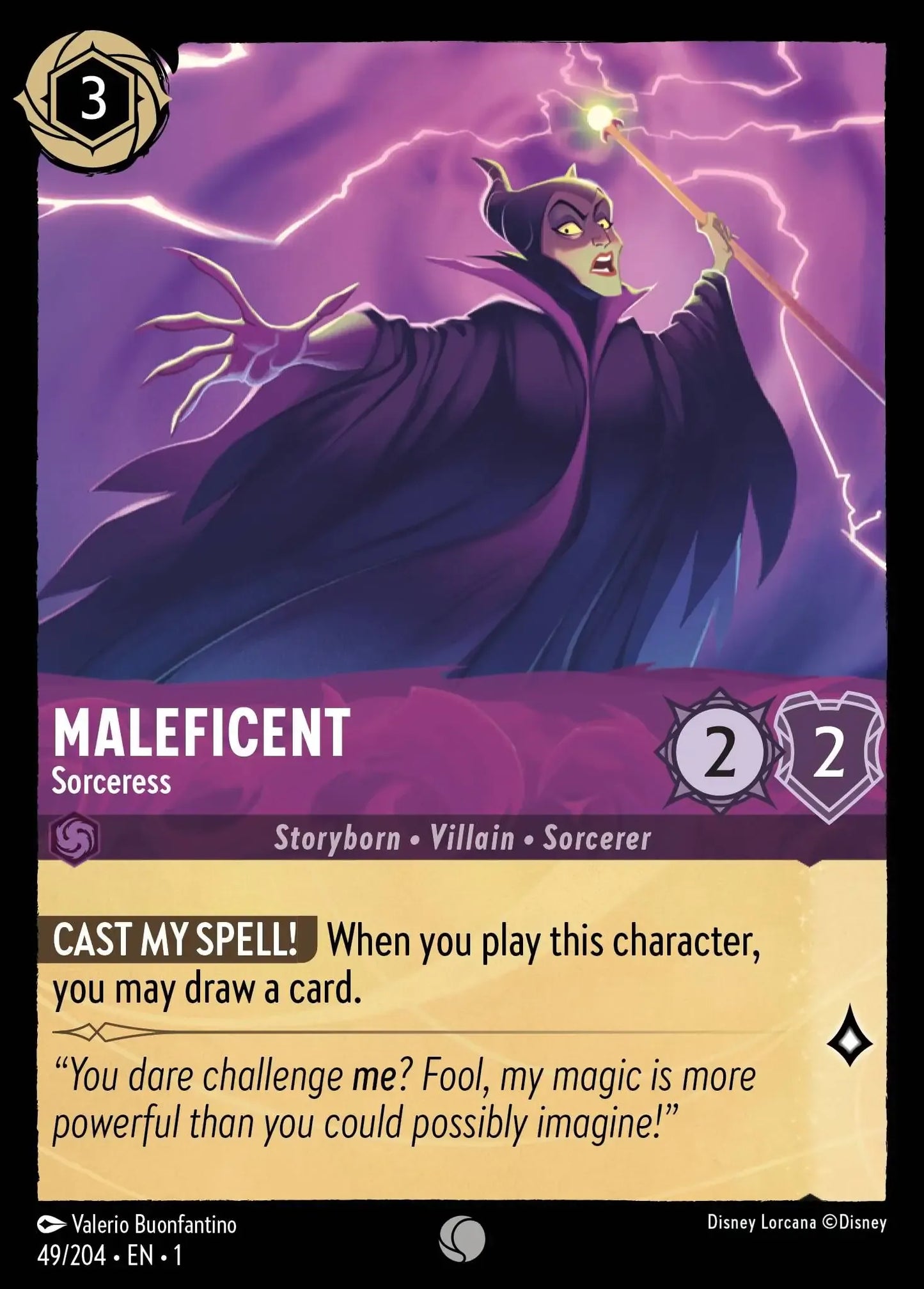 49/204 -Maleficent - Sorceress -  Common