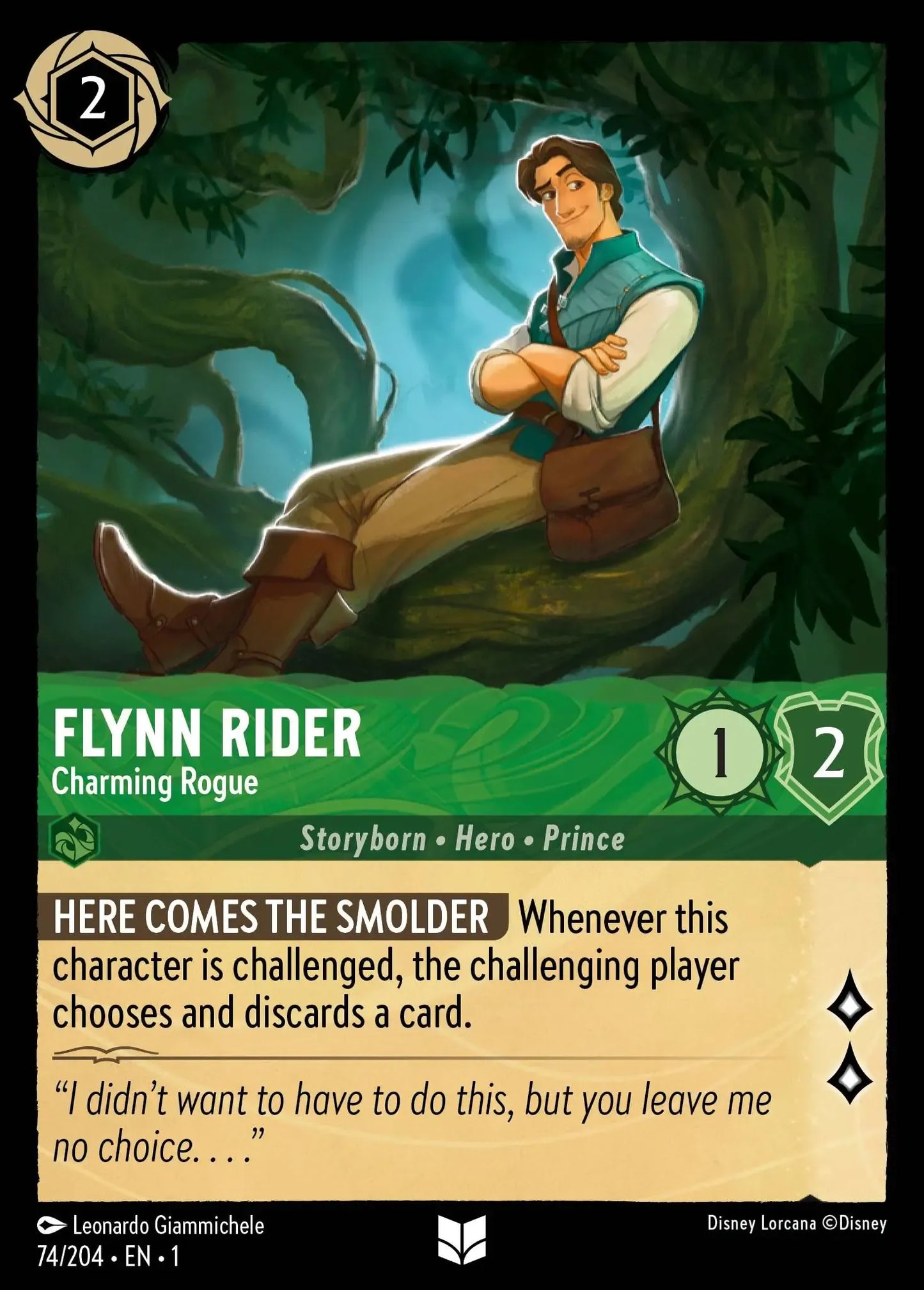 74/204 - Flynn Rider - Charming Rogue - Uncommon