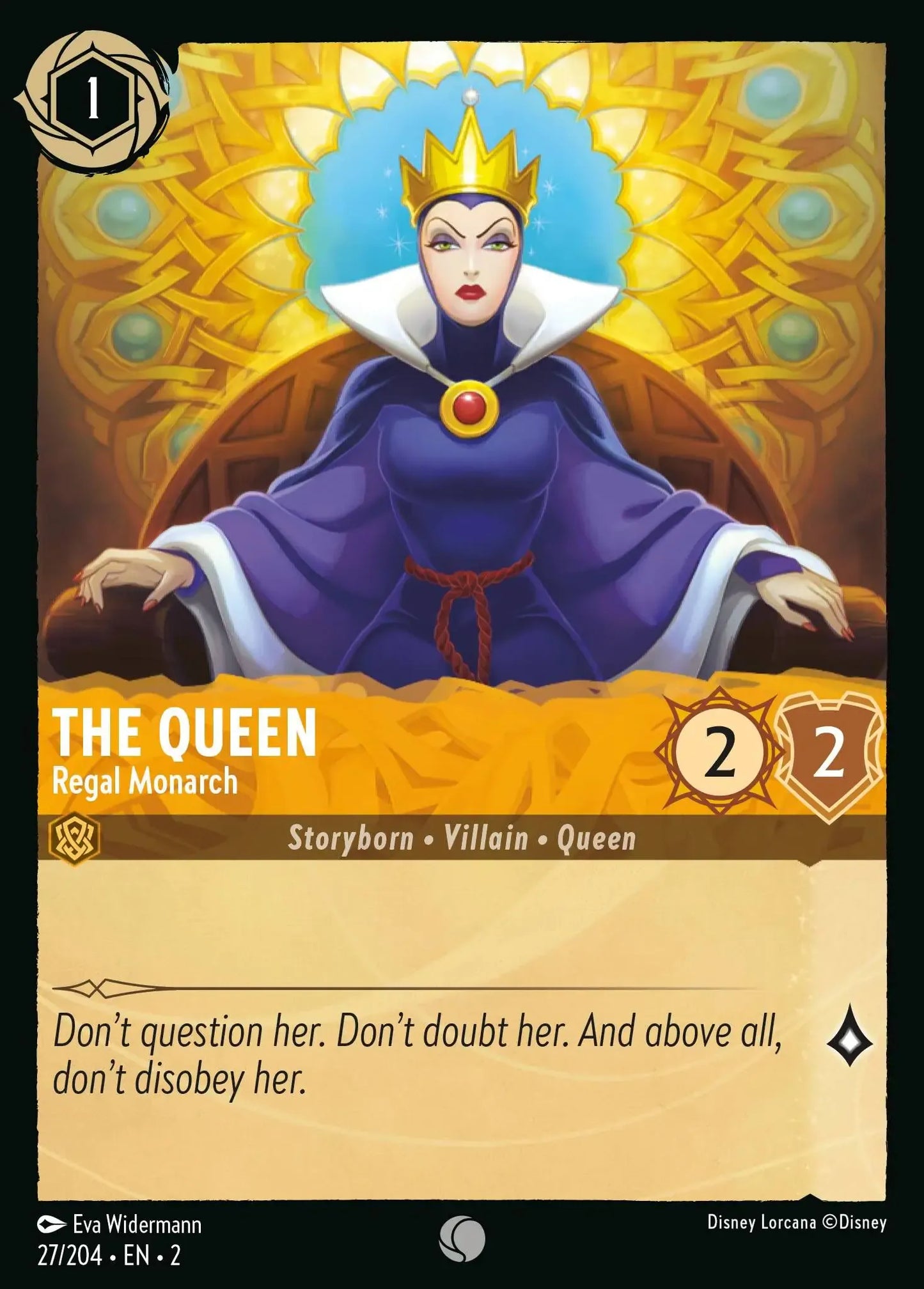 27/204 - The Queen - Regal Monarch - Common COLD FOIL