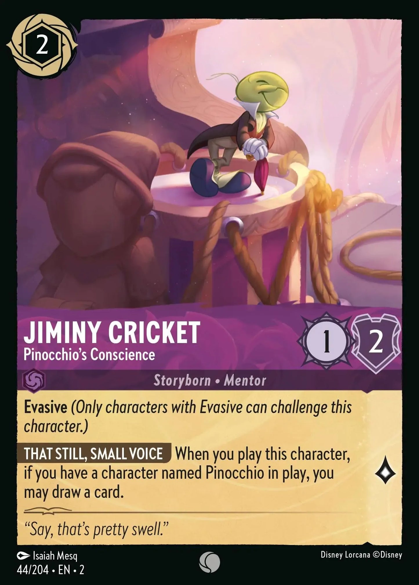 44/204 - Jiminy Cricket - Pinocchio's Conscience - COMMON COLD FOIL