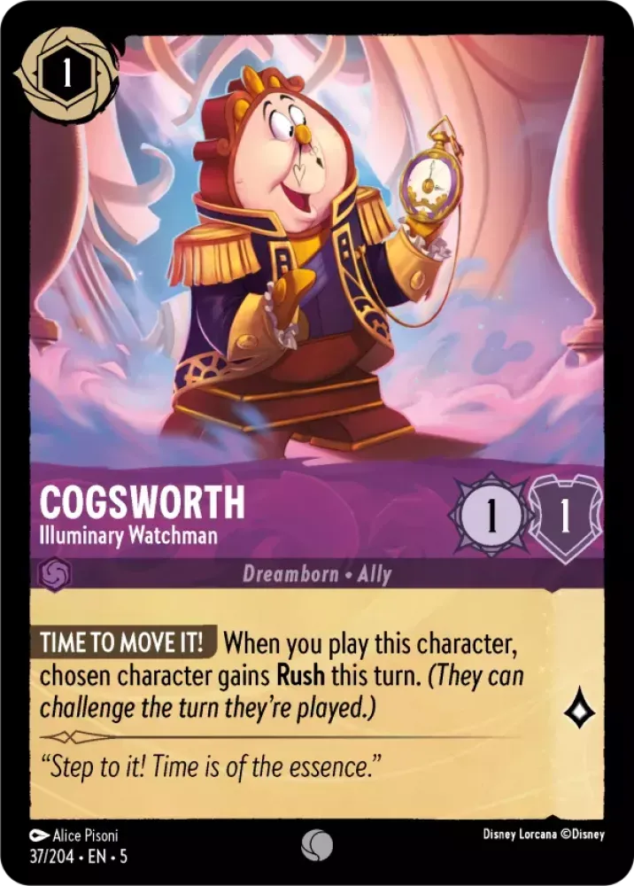 37/204 - Cogsworth - Illuminary Watchman - COMMON COLD FOIL