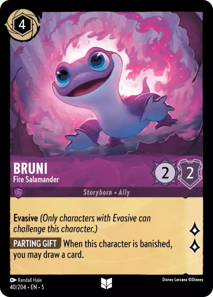 40/204 - Bruni - Fire Salamander - UNCOMMON COLD FOIL