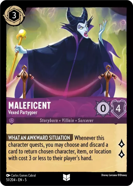 51/204 - Maleficent - Vexed Partygoer - UNCOMMON COLD FOIL