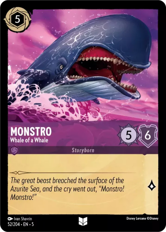 52/204 - Monstro - Whale of a Whale - UNCOMMON COLD FOIL