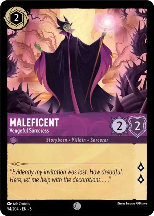 54/204 - Maleficent - Vengeful Sorceress - COMMON COLD FOIL