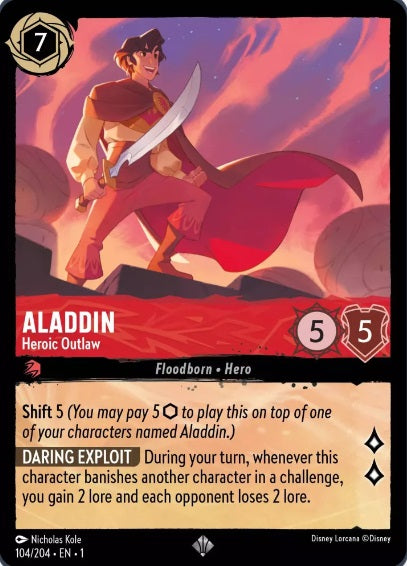 104/204 Aladdin - Heroic Outlaw -  Super Rare