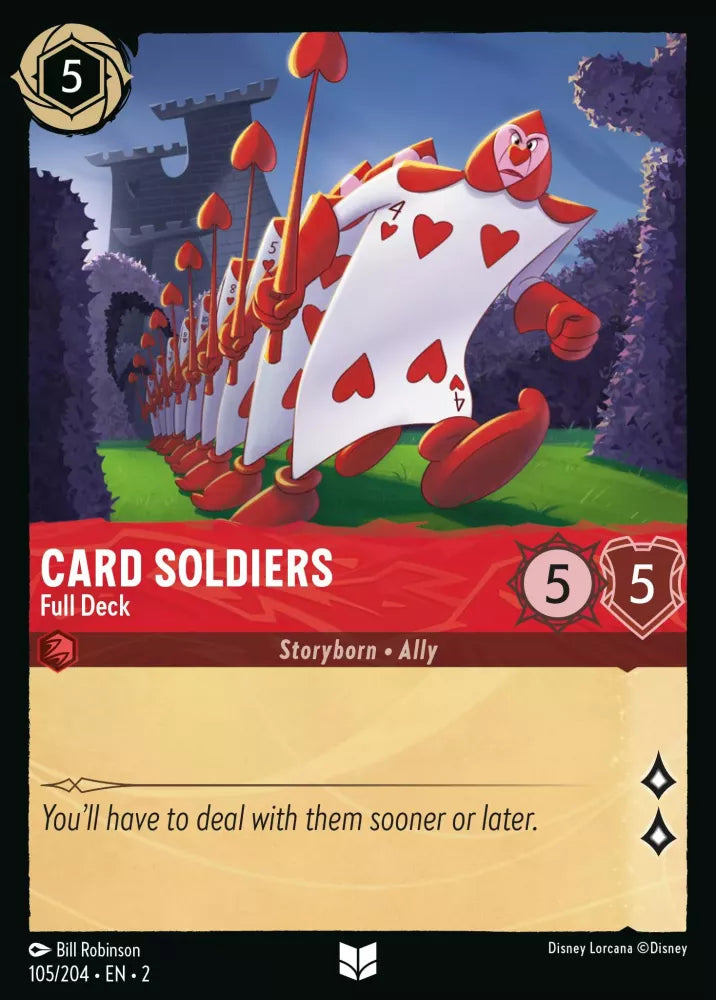 105/204 - Card Soldiers - Full Deck - UNCOMMON COLD FOIL