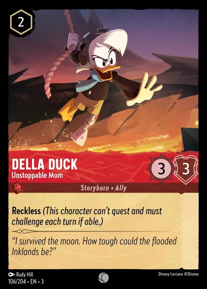 106/204 - Della Duck - Unstoppable Mom - Common COLD FOIL