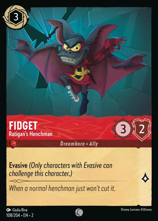 108/204 - Fidget - Ratigan's Henchman - COMMON COLD FOIL