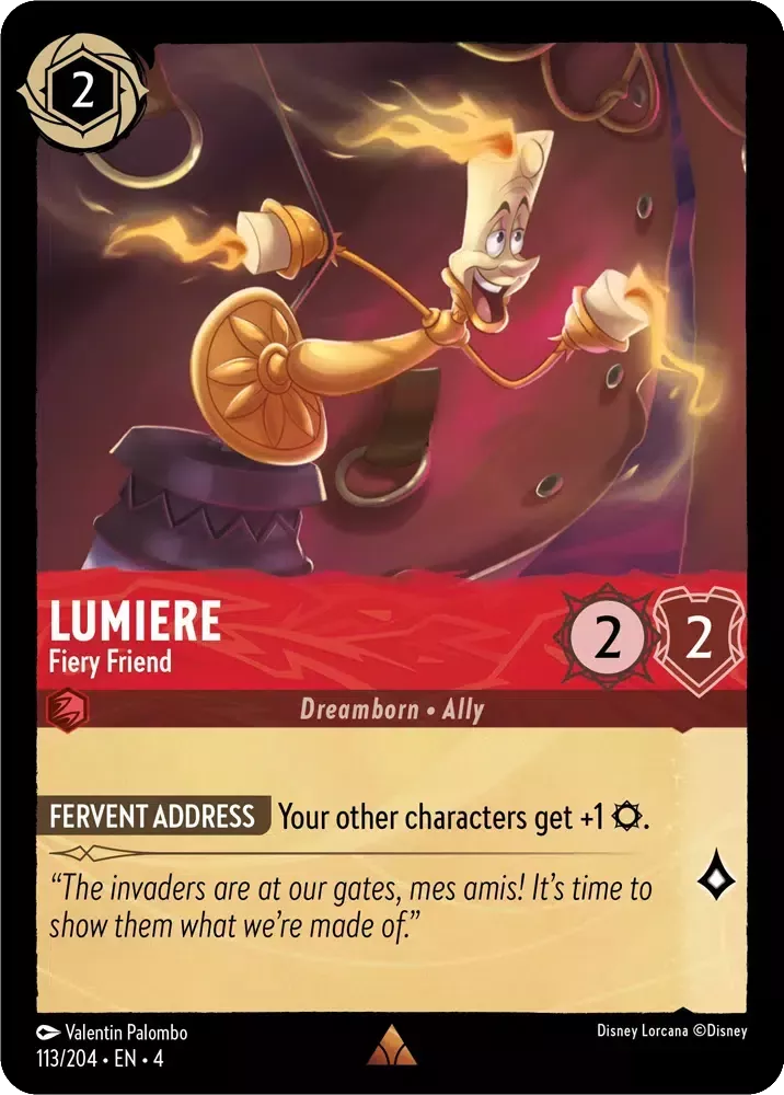 113/204 - Lumiere - Fiery Friend - Rare Cold Foil