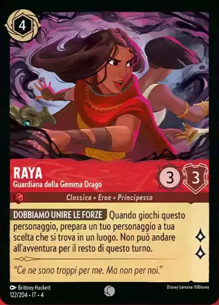 122/204 - Raya - Guardian of the Dragon Gem - Common Cold Foil