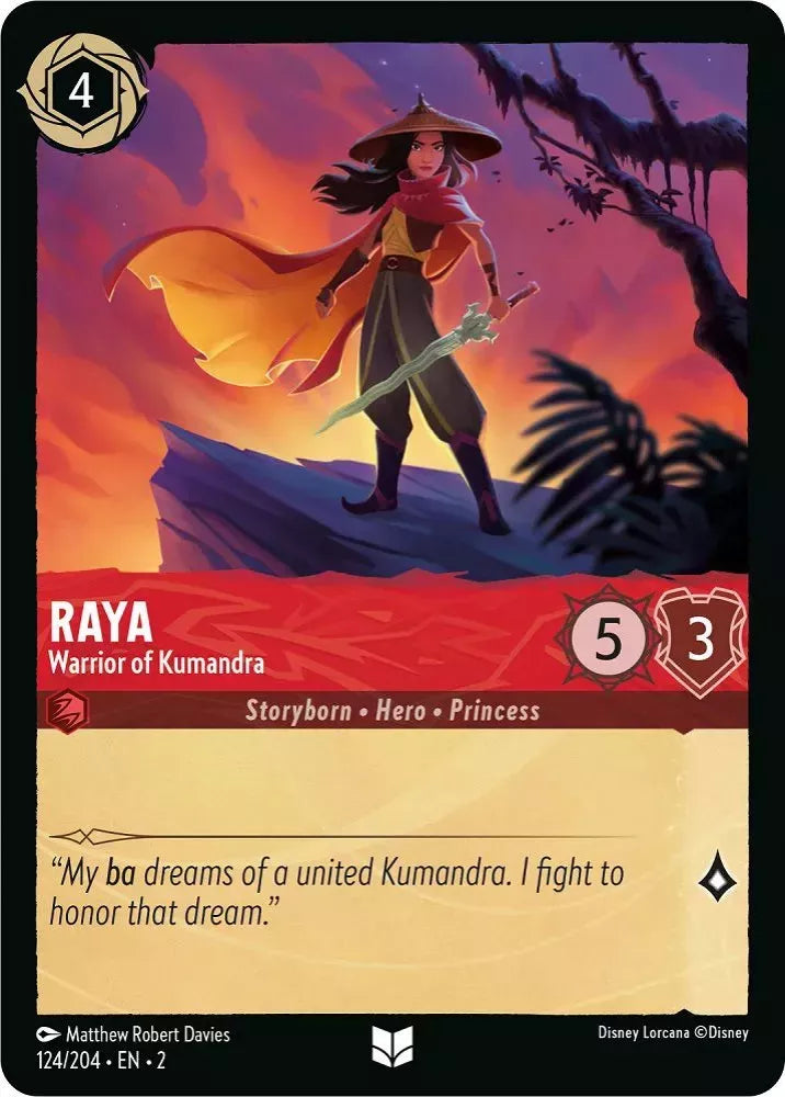 124/204 - Raya - Warrior of Kumandra - UNCOMMON COLD FOIL