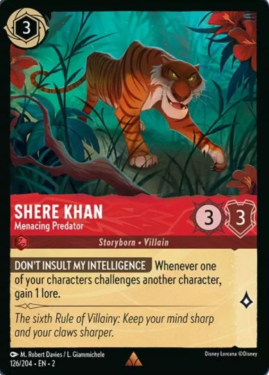 126/204  Shere Khan - Menacing Predator - Rare