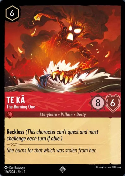 126/204 Te Ka - The Burning One - Super Rare