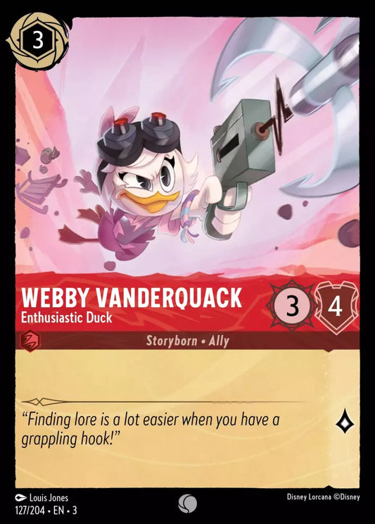 127/204 - Webby Vanderquack - Enthusiastic Duck - Common COLD FOIL