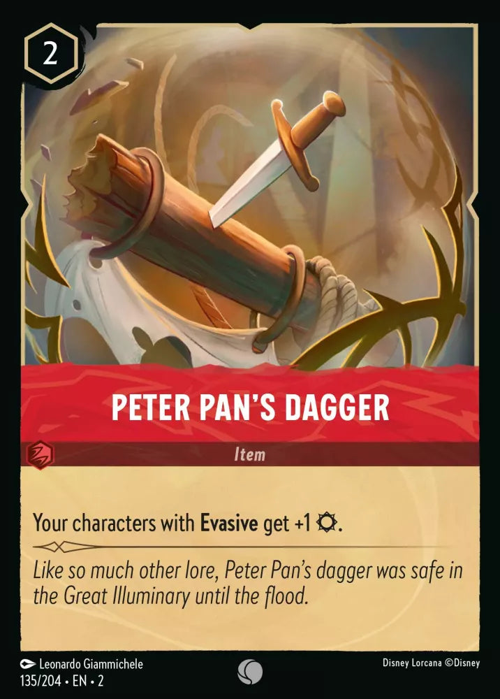 135/204 - Peter Pan's Dagger COMMON COLD FOIL