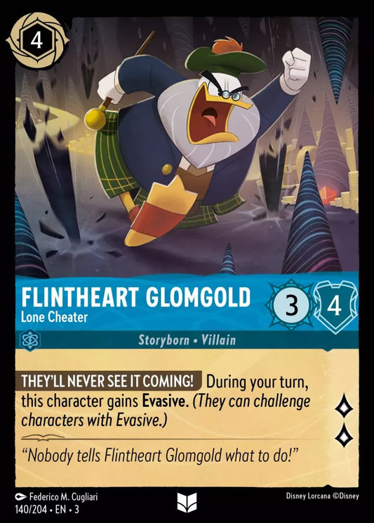 140/204 - Flintheart Glomgold - Lone Cheater - Uncommon COLD FOIL