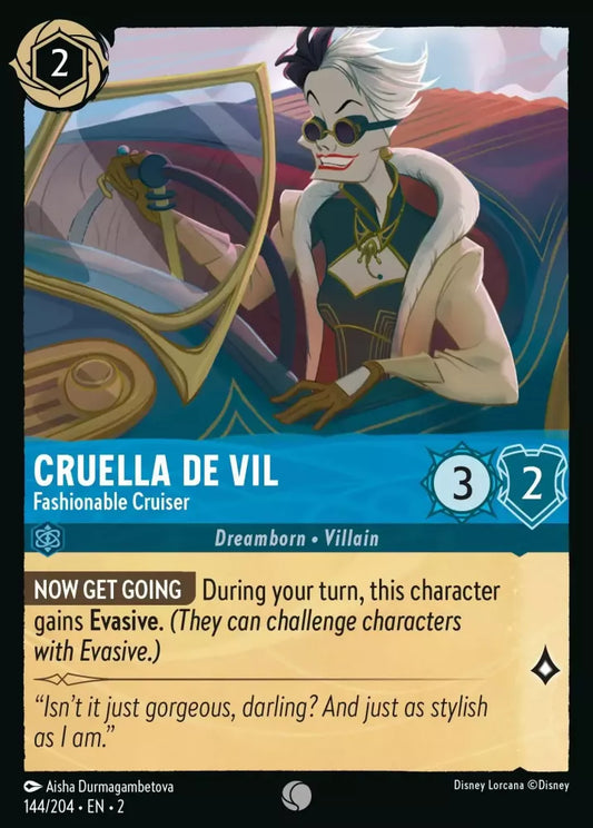 144/204 - Cruella De Vil - Fashionable Cruiser - COMMON COLD FOIL