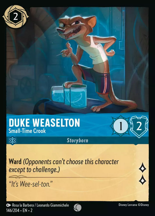 146/204 - Duke Weaselton - Small-Time Crook COMMON COLD FOIL