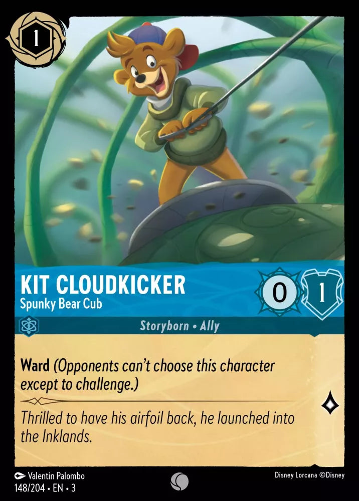 148/204 - Kit Cloudkicker - Spunky Bear Cub - Common COLD FOIL