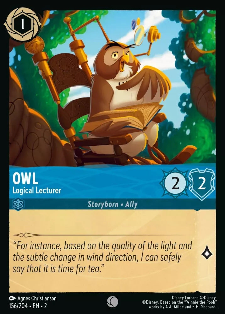 156/204 - Owl - Logical Lecturer - COMMON COLD FOIL