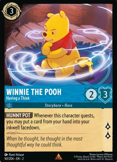 161/204 Winnie the Pooh - Having a Think - Rare