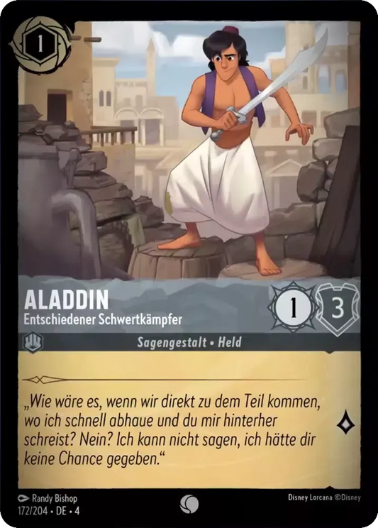 172/204 - Aladdin - Resolute Swordsman - Common COLD FOIL