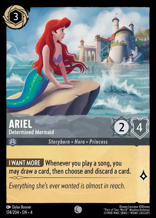 174/204 - Ariel - Determined Mermaid - Common COLD FOIL