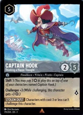 175/204 Captain Hook - Thinking a Happy Thought - Rare