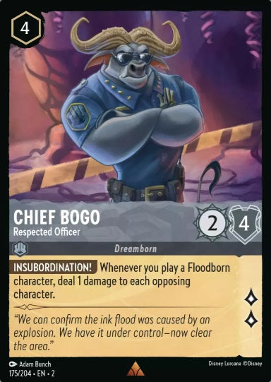 175/204 Chief Bogo - Respected Officer - Rare