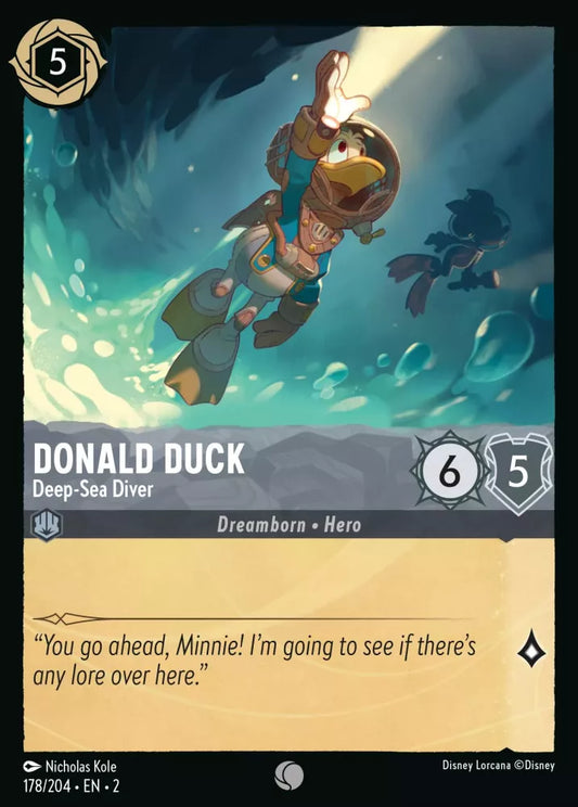 178/204 - Donald Duck - Deep-Sea Diver - COMMON COLD FOIL