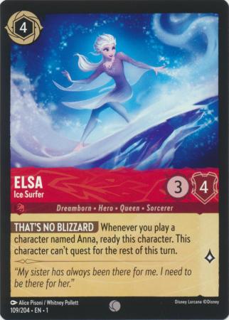 109/204 - Elsa - Ice Surfer - Common COLD FOIL