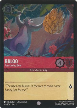 103/204 - Baloo - Fun-Loving Bear - Common COLD FOIL