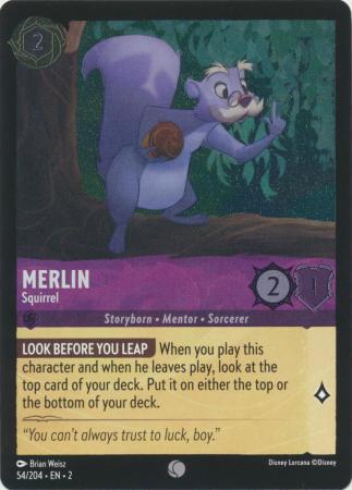 54/204 - Merlin - Squirrel - Common COLD FOIL