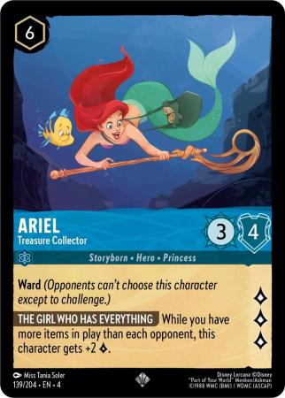 139/204 - Ariel - Treasure Collector - Super Rare