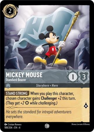 188/204 - Mickey Mouse - Standard Bearer - Common Cold Foil