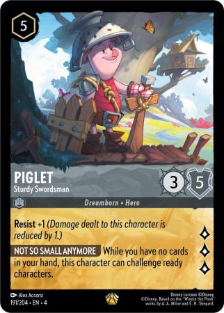 191/204 - Piglet - Sturdy Swordsman - Legendary