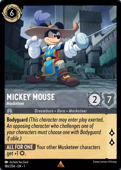 186/204 Mickey Mouse - Musketeer - Rare