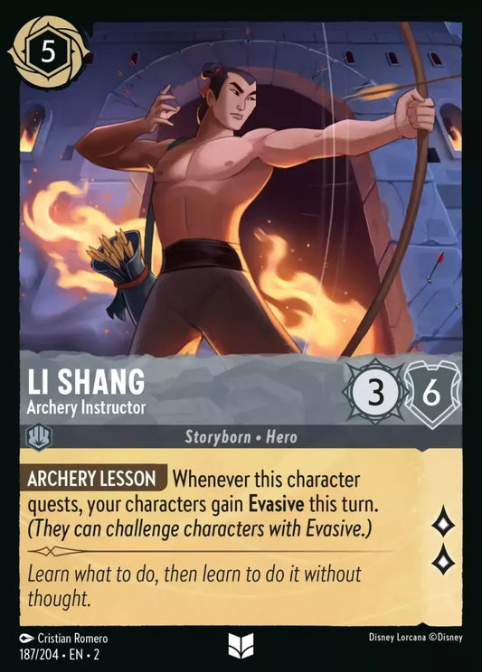 187/204 - Li Shang - Archery Instructor - UNCOMMON COLD FOIL