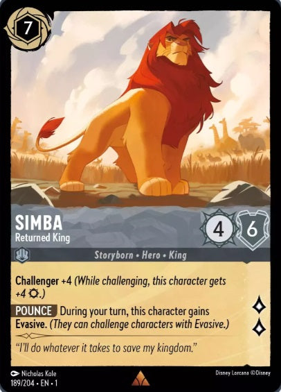 189/204 Simba - Returned King - Rare