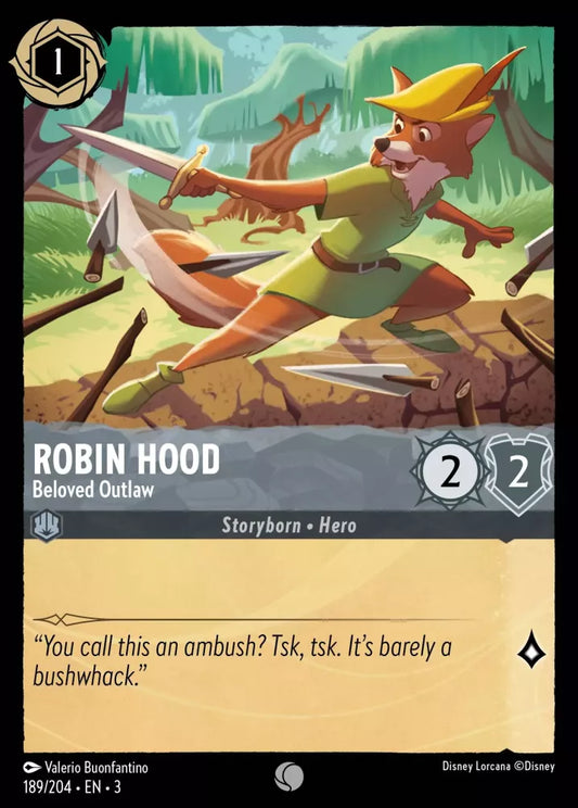 189/204 - Robin Hood - Beloved Outlaw - Common COLD FOIL