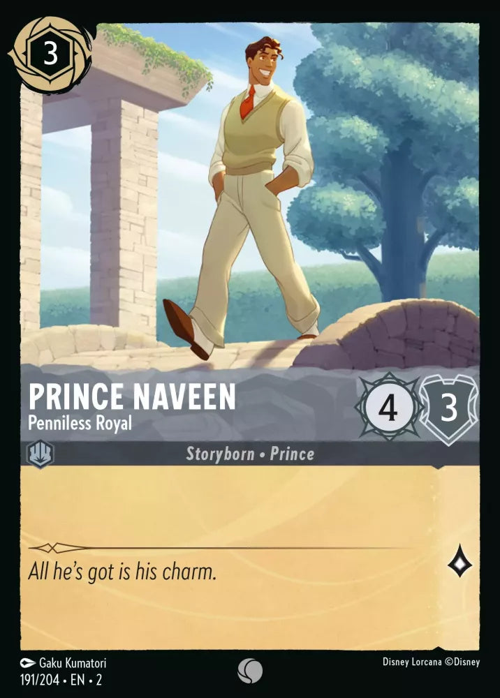 191/204 - Prince Naveen - Penniless Royal - COMMON COLD FOIL