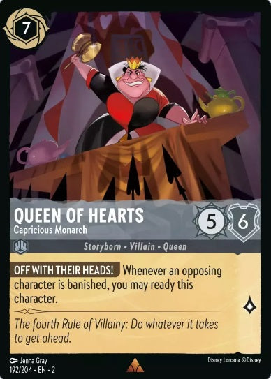 192/204 Queen of Hearts - Capricious Monarch - Rare