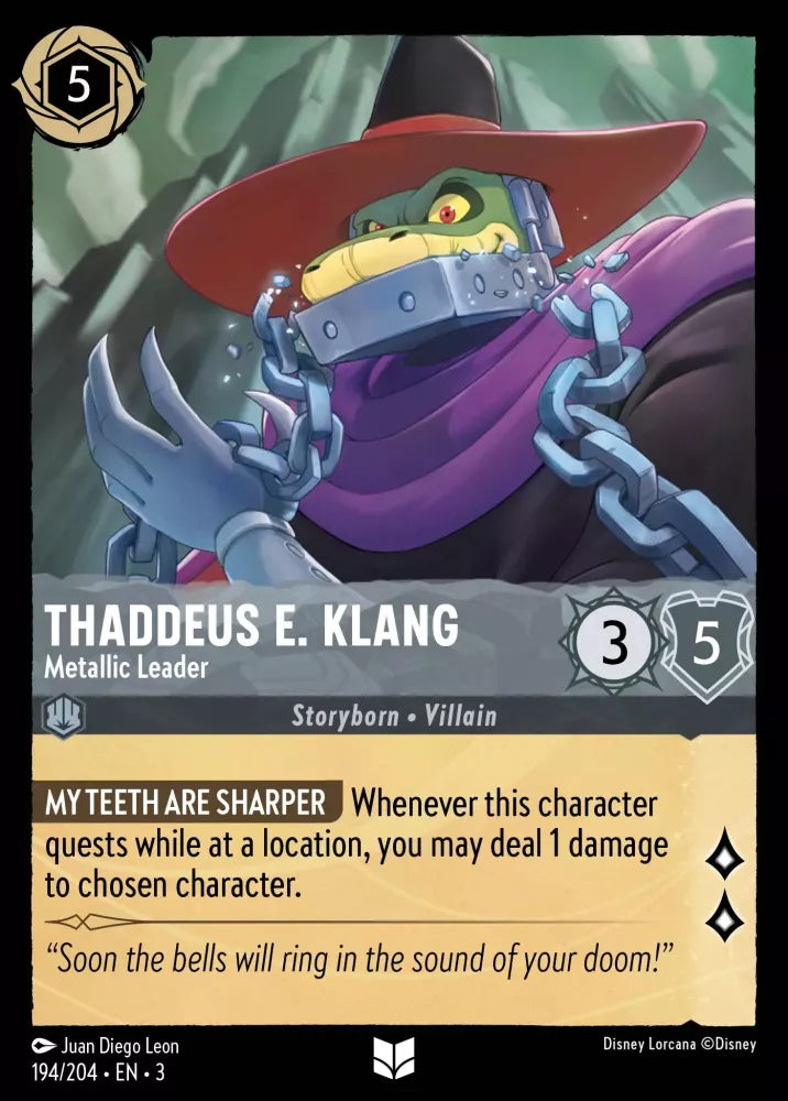 194/204 - Thaddeus E. Klang - Metallic Leader - Uncommon COLD FOIL