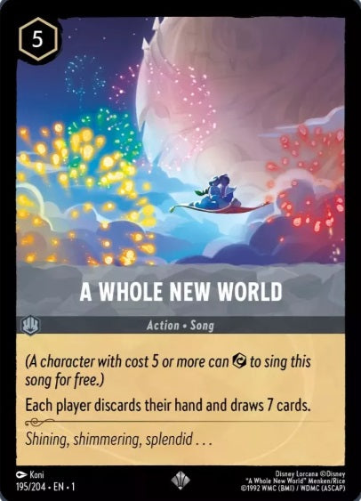 195/204 A Whole New World - Super Rare