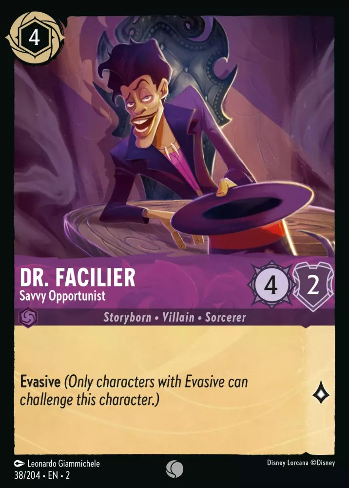 38/204 - Dr. Facilier - Savvy Opportunist - COMMON COLD FOIL