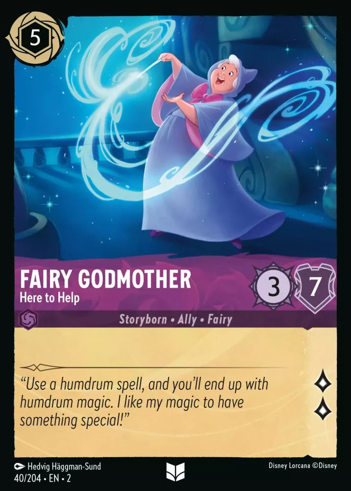 40/204 - Fairy Godmother - Here to Help - UNCOMMON COLD FOIL