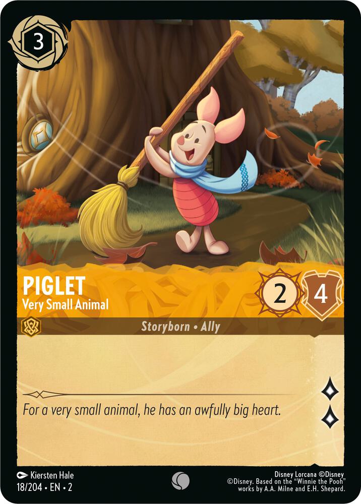 18/204 - Piglet - Very Small Animal - Common - COLD FOIL