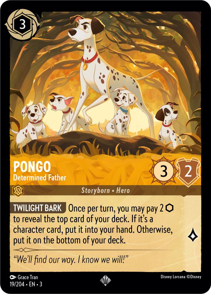 19/204 - Pongo - Determined Father - Super Rare