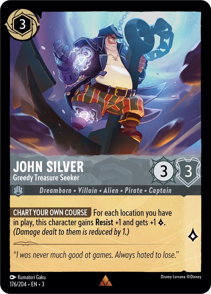 176/204 - John Silver - Greedy Treasure Seeker - Rare